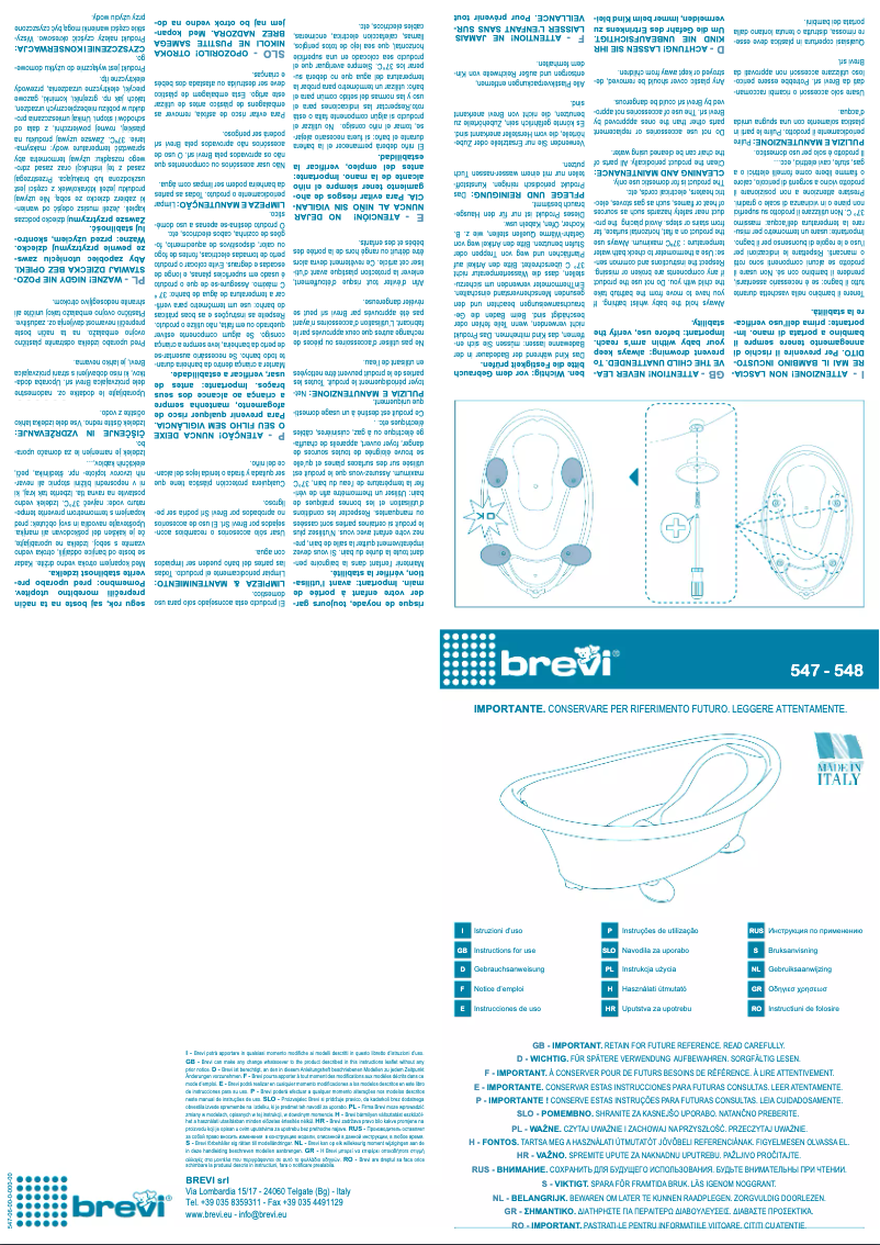 Page 1 de la notice Manuel utilisateur Brevi 8011250548435