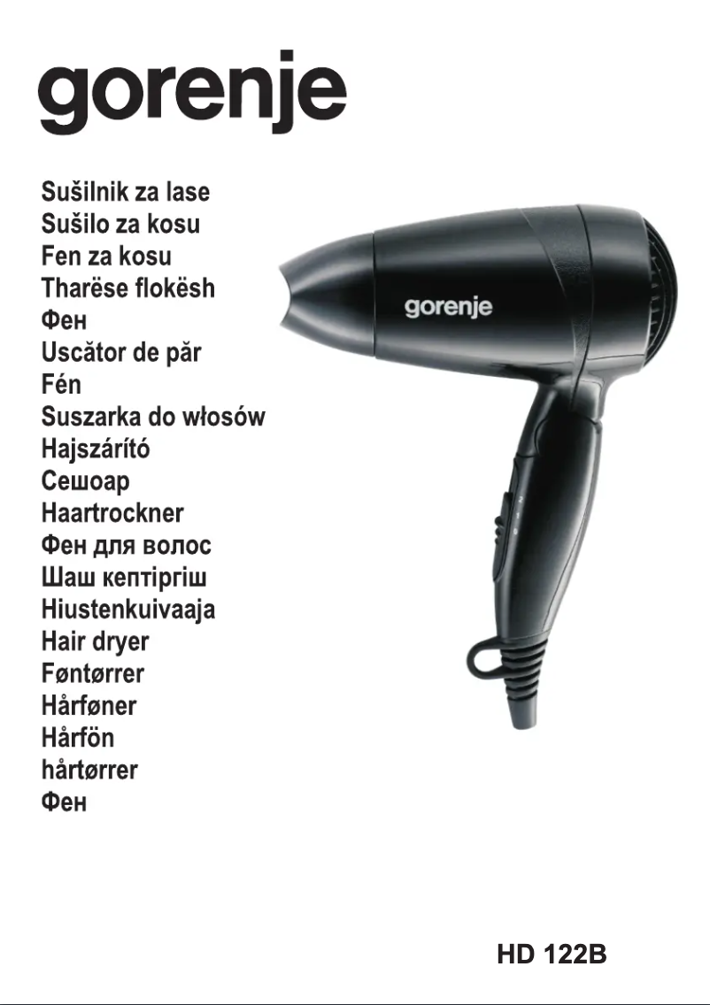 Page n°1 - Manuel utilisateur Gorenje HD122B