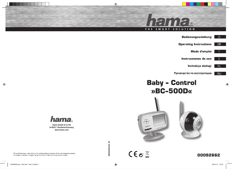 Página 1 del manual Manual de usuario Hama BC-500D