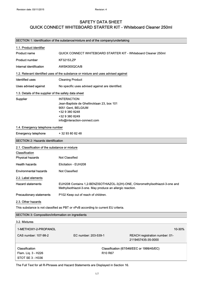 Page n°1 - Manuel utilisateur Q-Connect KF32153
