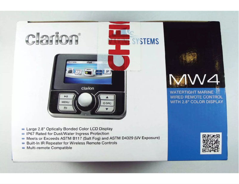 Page 1 de la notice Manuel utilisateur Clarion MW4