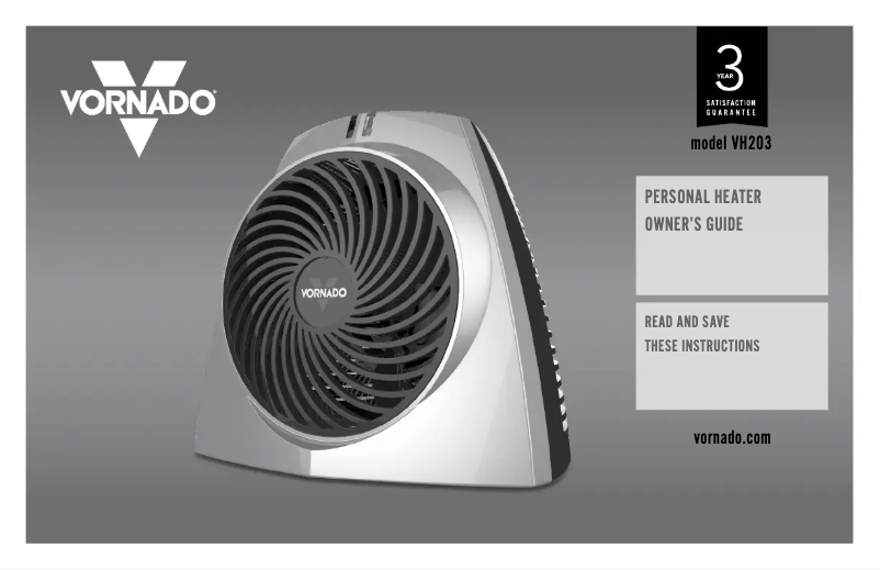 Page n°1 - Manuel utilisateur Vornado VH203