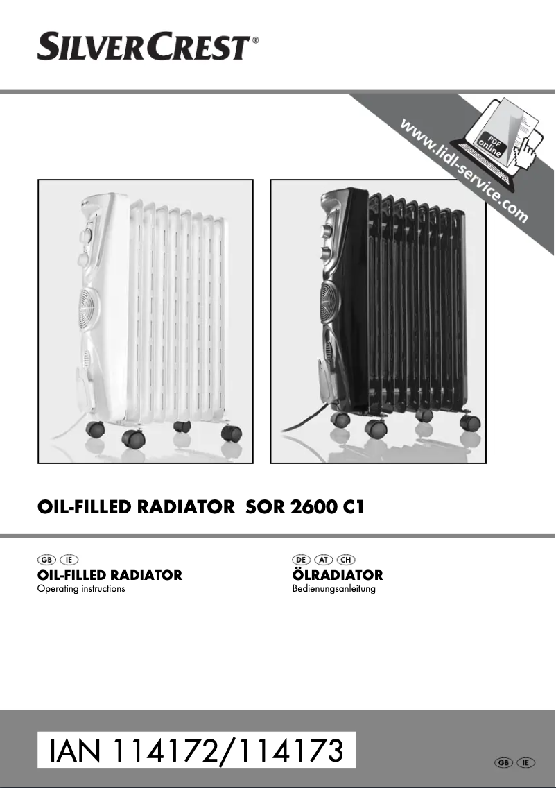 Page n°1 - Manuel utilisateur SilverCrest SOR 2600 C1