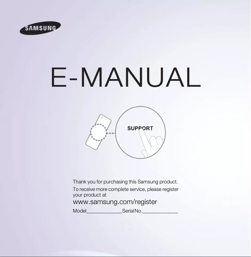 Image de la première page du manuel de l'appareil UE50ES6900Q