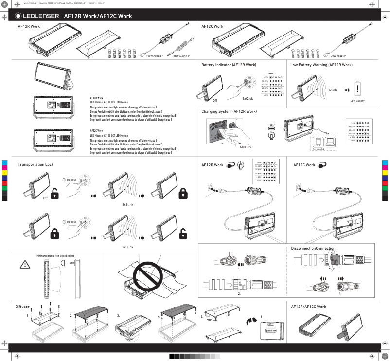 Page 1 de la notice Manuel utilisateur Ledlenser AF12R