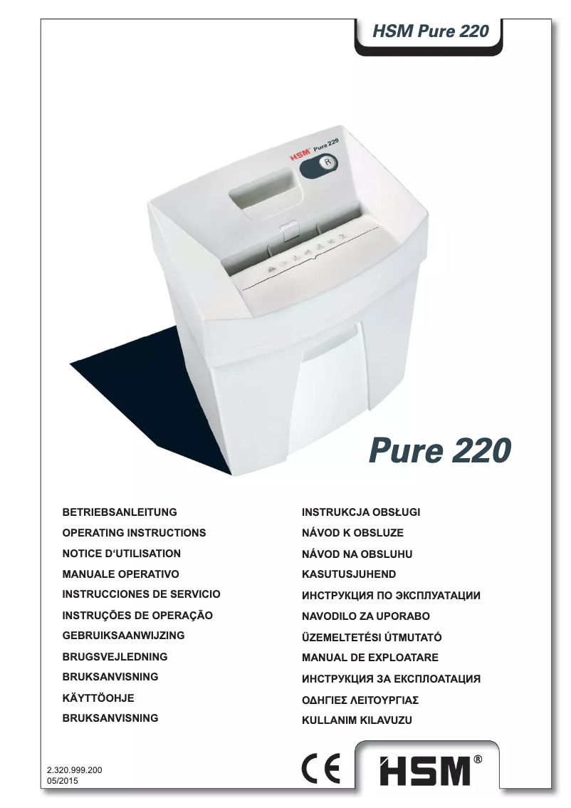 Page n°1 - Manuel utilisateur HSM Pure 220c