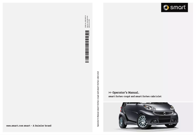 Image de la première page du manuel de l'appareil Fortwo Cabriolet (2014)