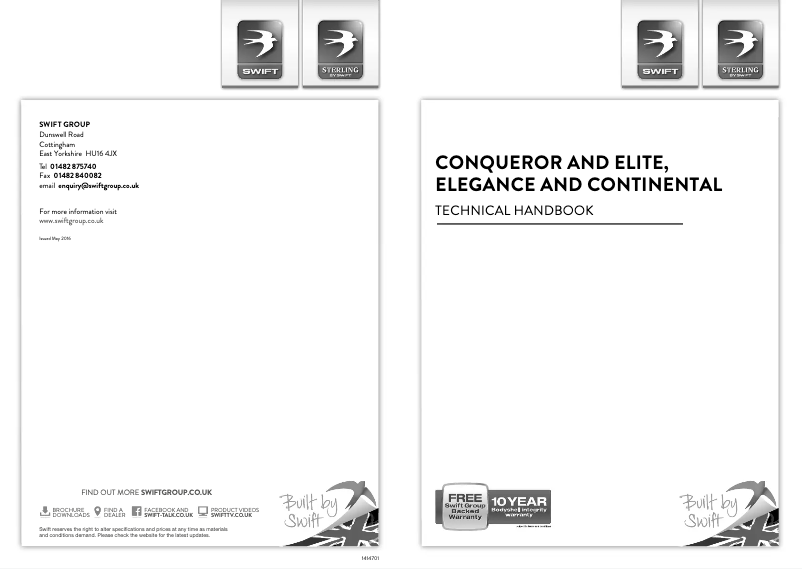 Page n°1 - Manuel utilisateur Swift Continental (2016)