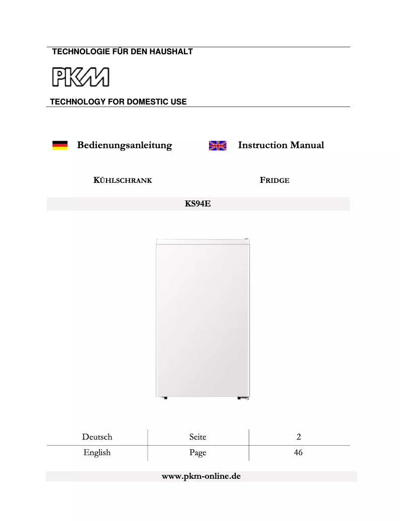 Page 1 de la notice Manuel utilisateur PKM KS94E