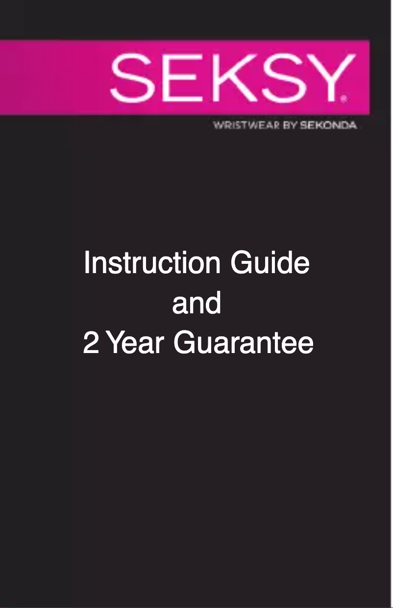 Page n°1 - Manuel utilisateur Seksy 2124G.37