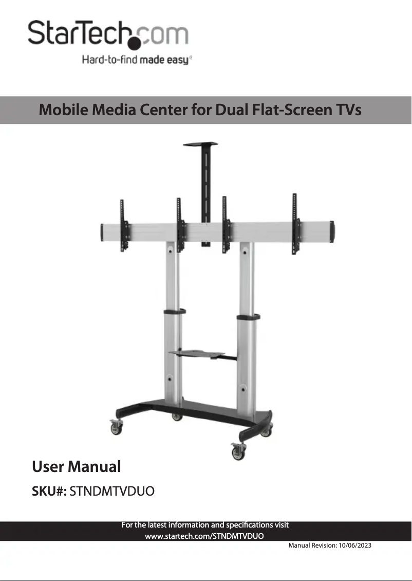 Page 1 de la notice Manuel utilisateur StarTech.com STNDMTVDUO