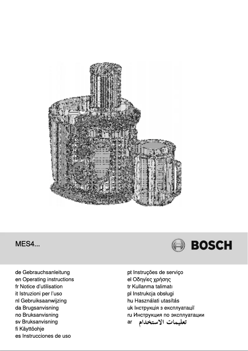 Page 1 de la notice Manuel utilisateur Bosch VitaJuice 4 MES4010
