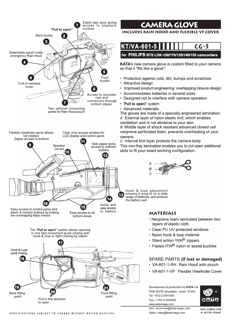 Page 1 de la notice Manuel utilisateur Kata CG-5