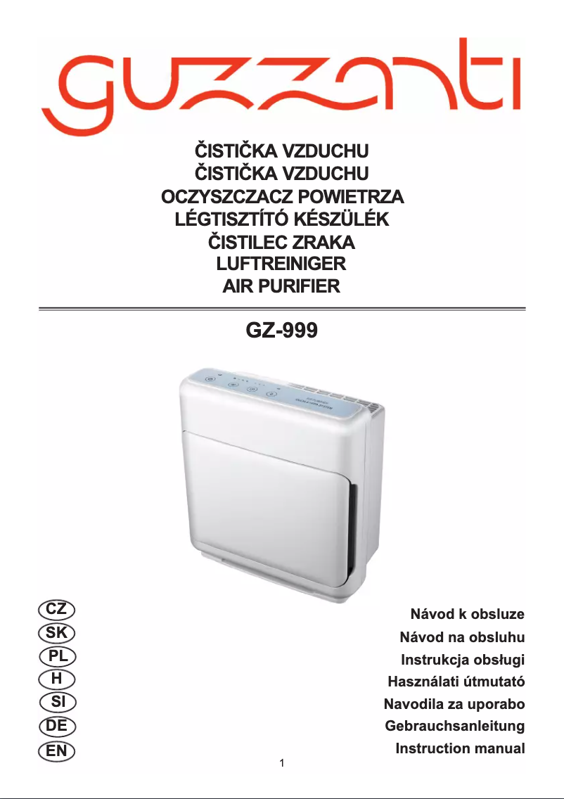 Image de la première page du manuel de l'appareil GZ-999