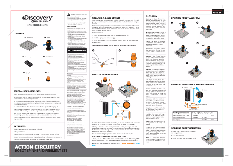 Page 1 de la notice Manuel utilisateur Discovery Mindblown