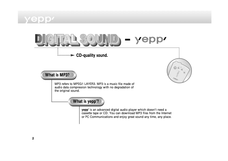 Page 1 de la notice Manuel utilisateur Samsung YP-NEP32R