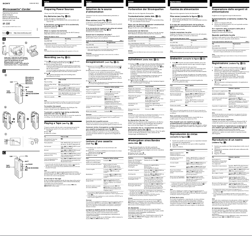 Image de la première page du manuel de l'appareil M-335