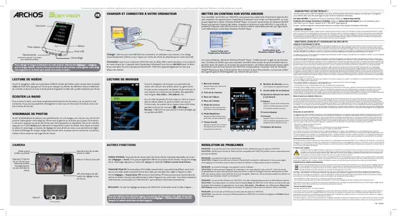 Page n°1 - Manuel utilisateur Archos 3cam Vision