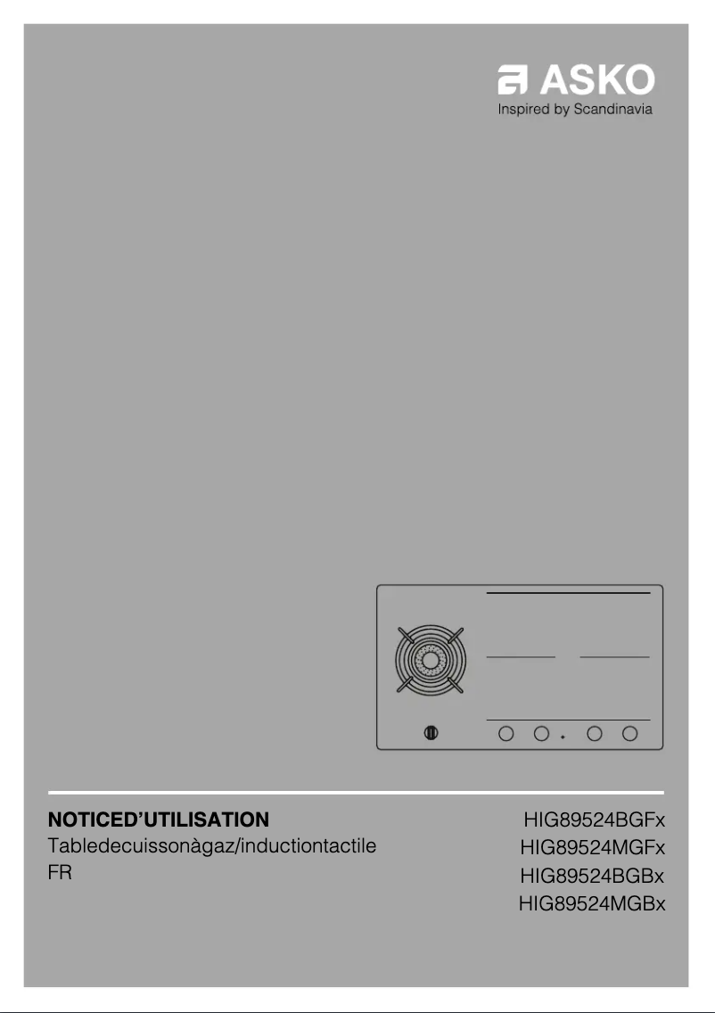 Page n°1 - Manuel utilisateur Asko HIG89524BGB1