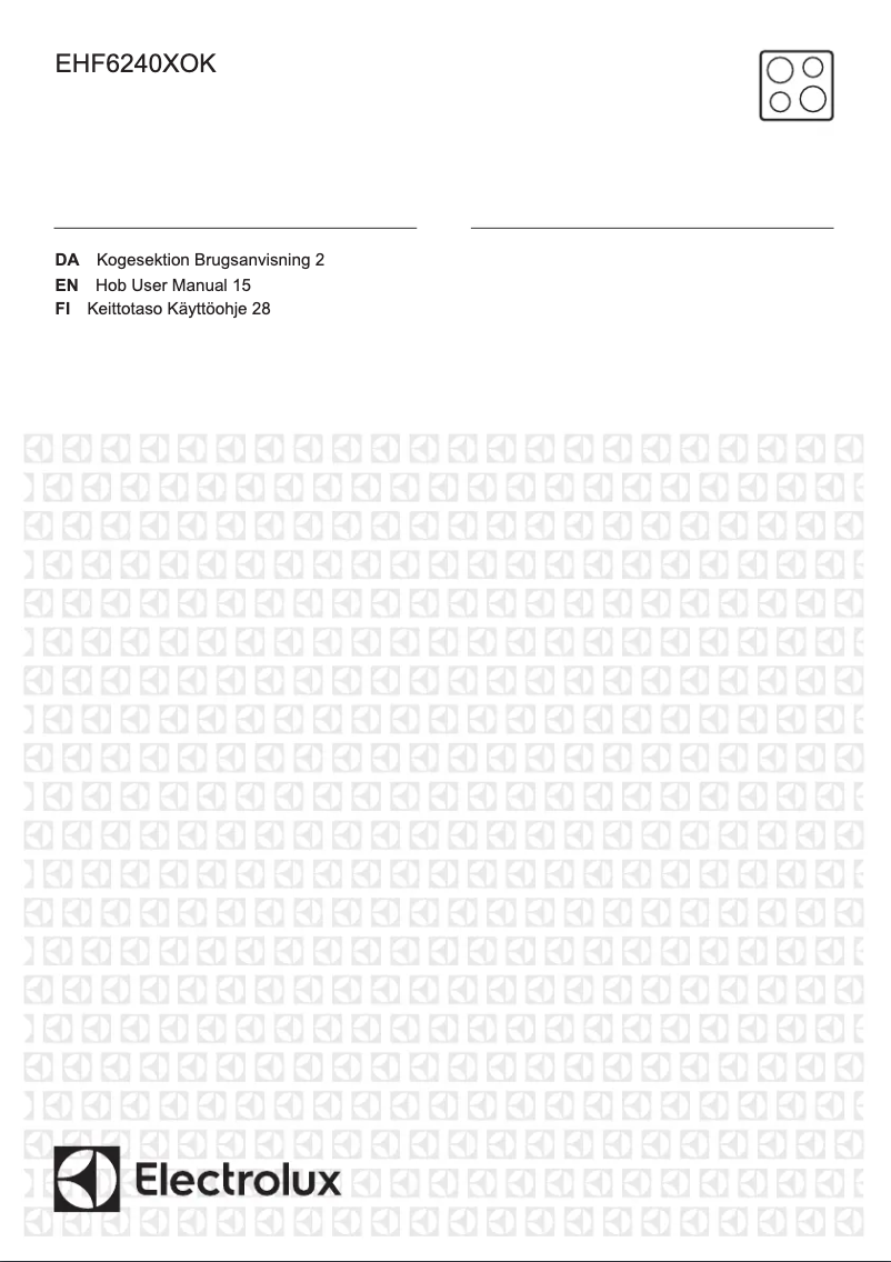 Page 1 de la notice Manuel utilisateur Electrolux EHF6240XOK