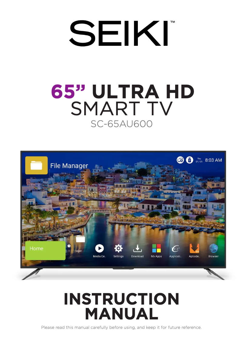 Page 1 de la notice Manuel utilisateur Seiki SC-65AU600