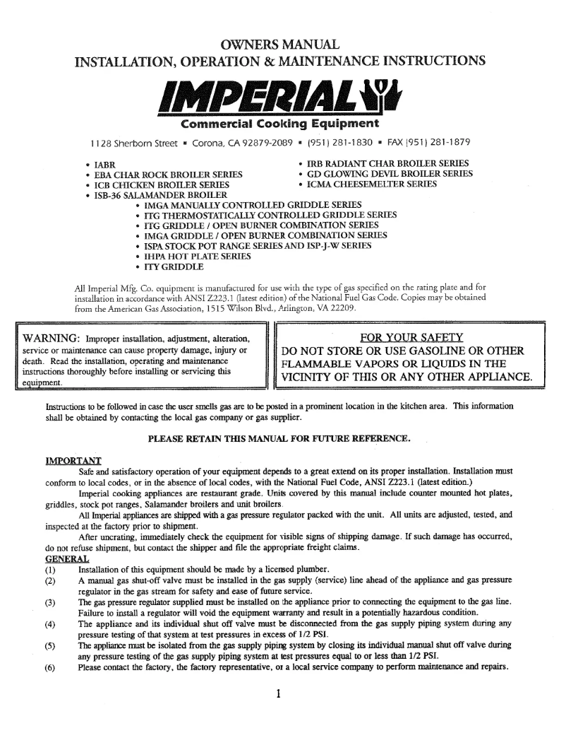 Imagen de la primera página del manual del dispositivo ITG-72-E