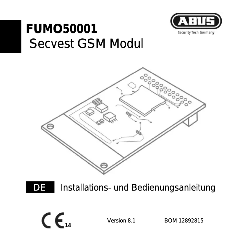 Page n°1 - Manuel utilisateur Abus FUMO50001