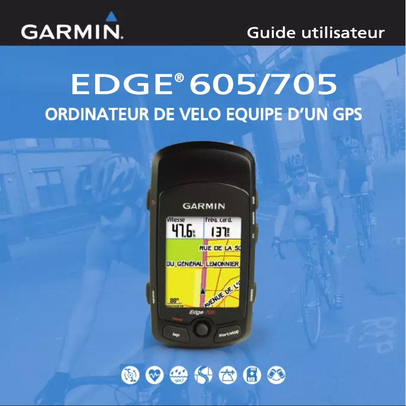 Image de la première page du manuel de l'appareil Edge 705