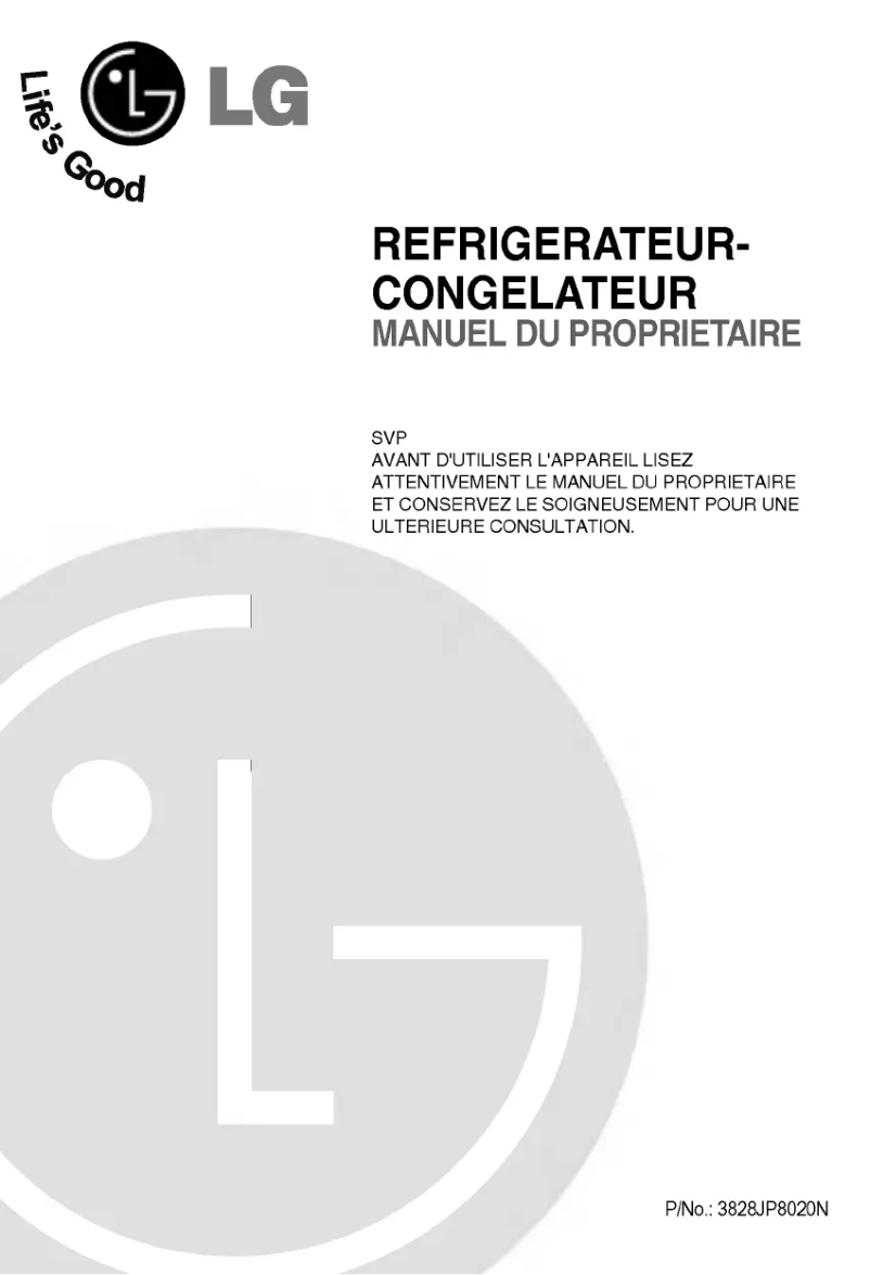 Página 1 del manual Manual de usuario LG GR-S392QLC