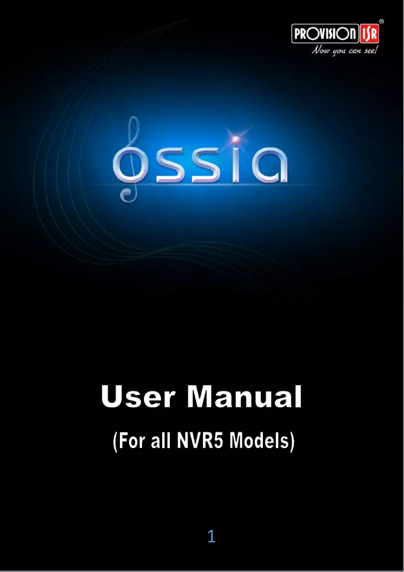 Page n°1 - Manuel utilisateur Provision-ISR NVR5-8200PX