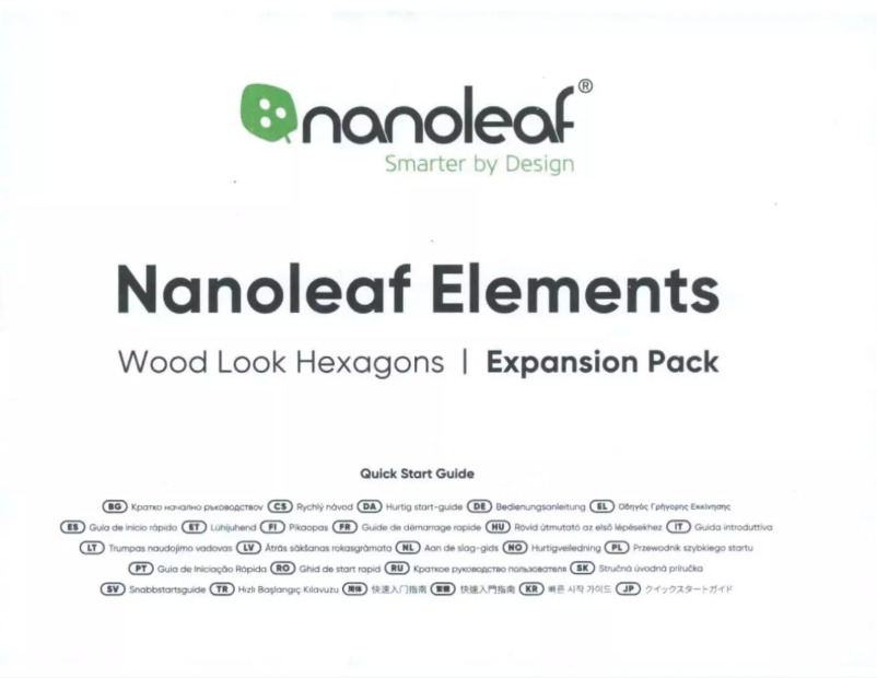 Page 1 de la notice Manuel utilisateur Nanoleaf NL52-K-7005HB-7PK