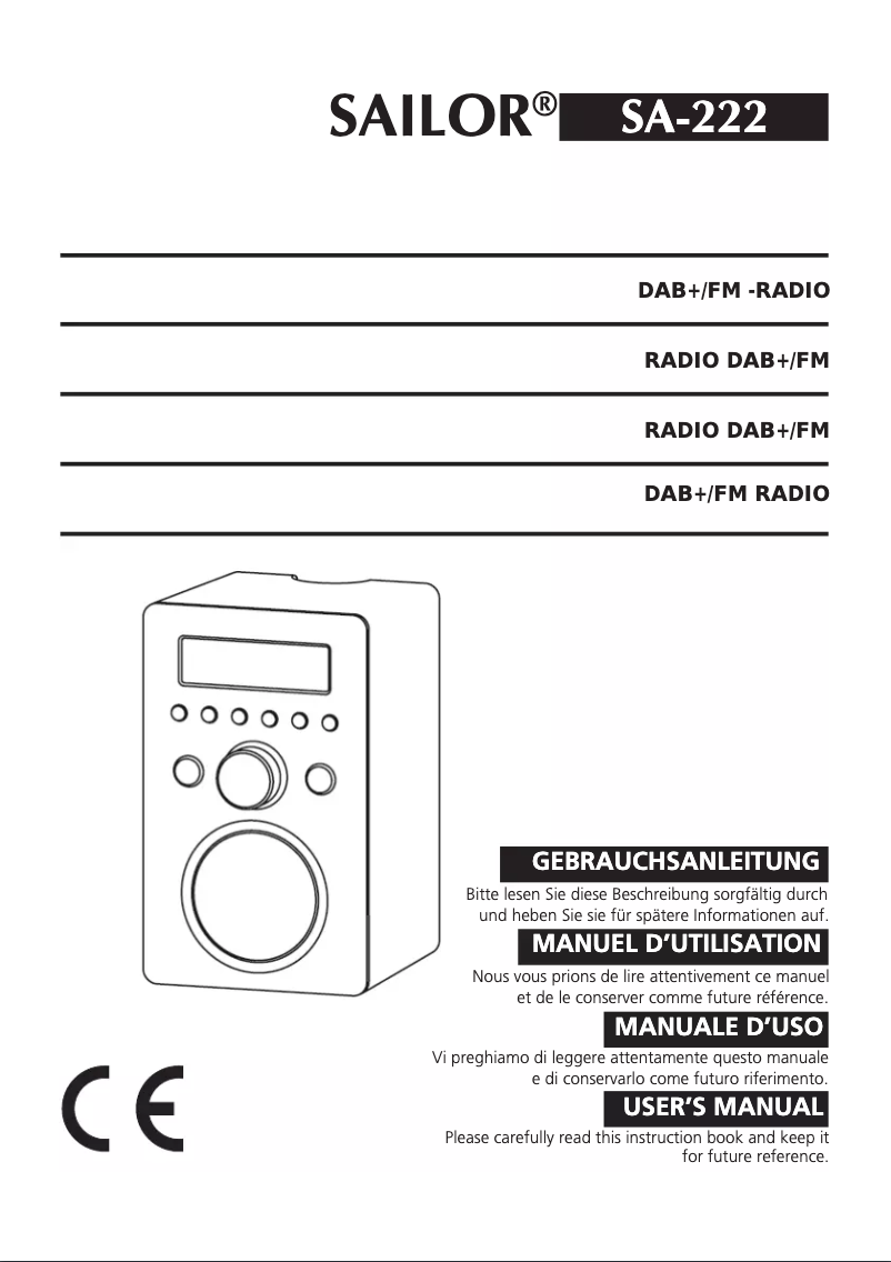 Image de la première page du manuel de l'appareil SA-222