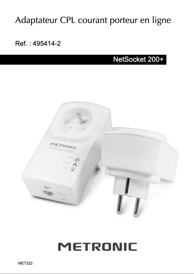 Page 1 de la notice Manuel utilisateur Metronic MET322