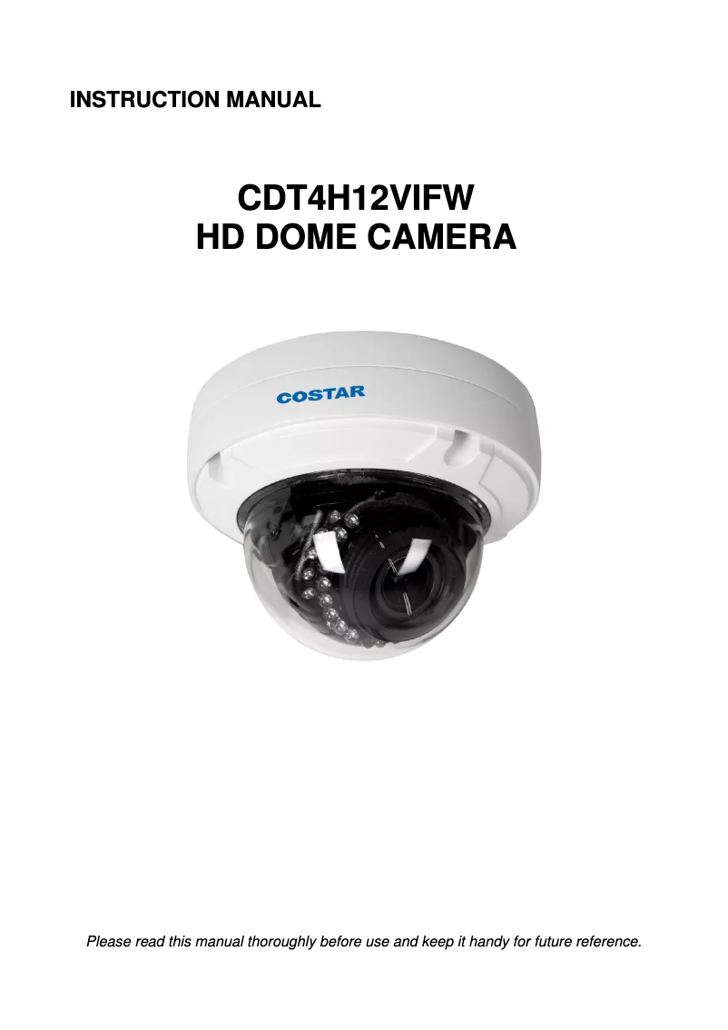 Page n°1 - Manuel utilisateur Costar CDT4H12VIFW