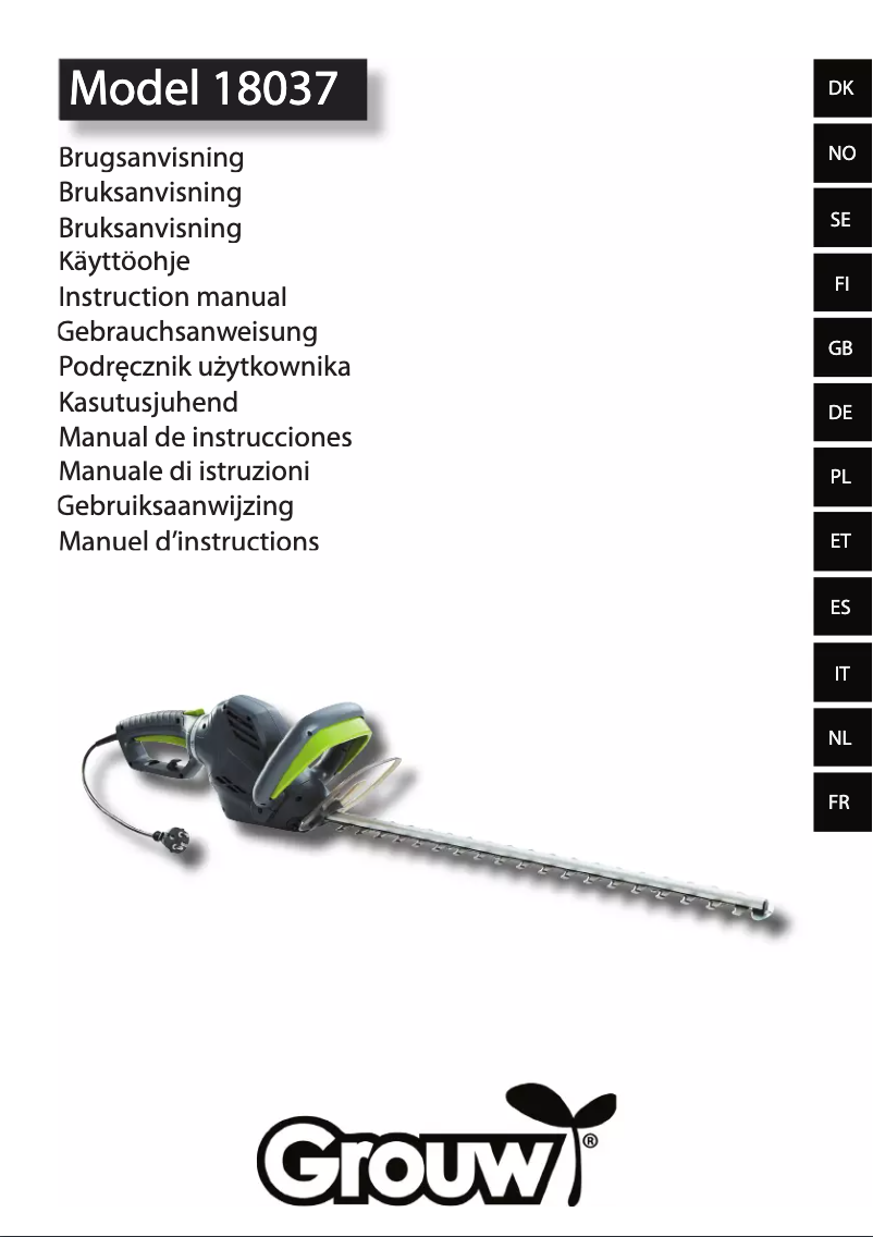 Page 1 de la notice Manuel utilisateur Grouw 18037