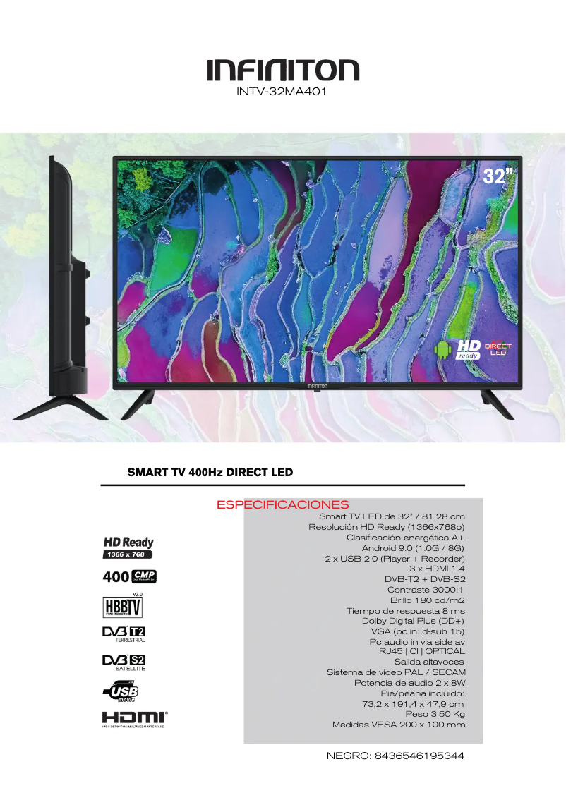 Image de la première page du manuel de l'appareil INTV-32MA401