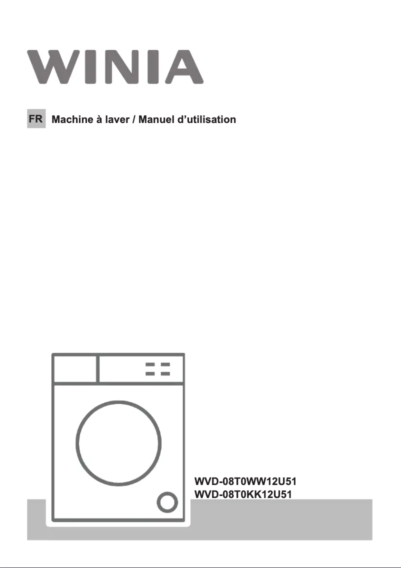 Page n°1 - Manuel utilisateur Winia WVD-08T0KK12U51