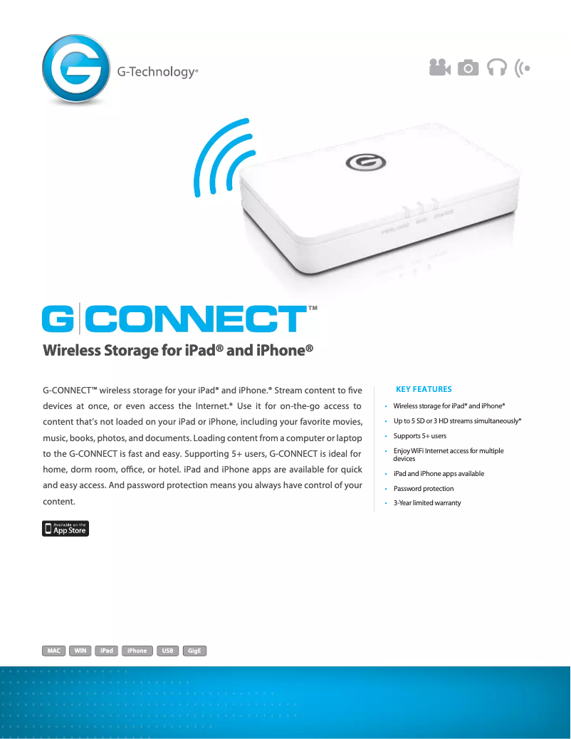 Image de la première page du manuel de l'appareil G-Connect