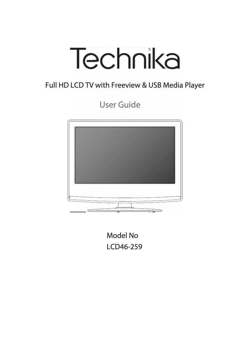 Page 1 de la notice Manuel utilisateur Technika LCD46-259