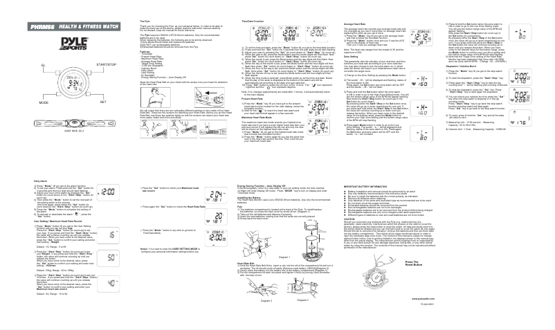 Page 1 de la notice Manuel utilisateur Pyle PHRM56