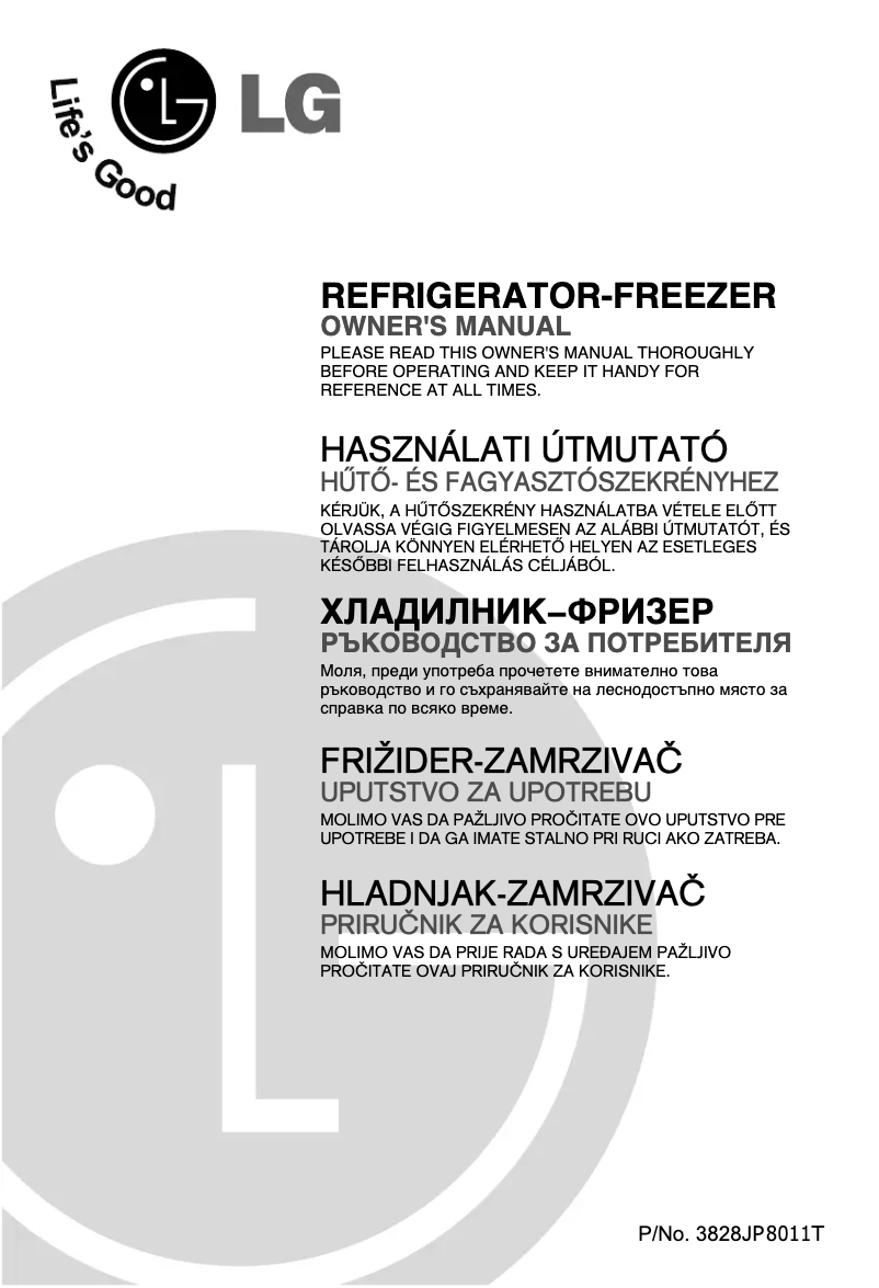 Page 1 de la notice Manuel utilisateur LG GR-U292SLC