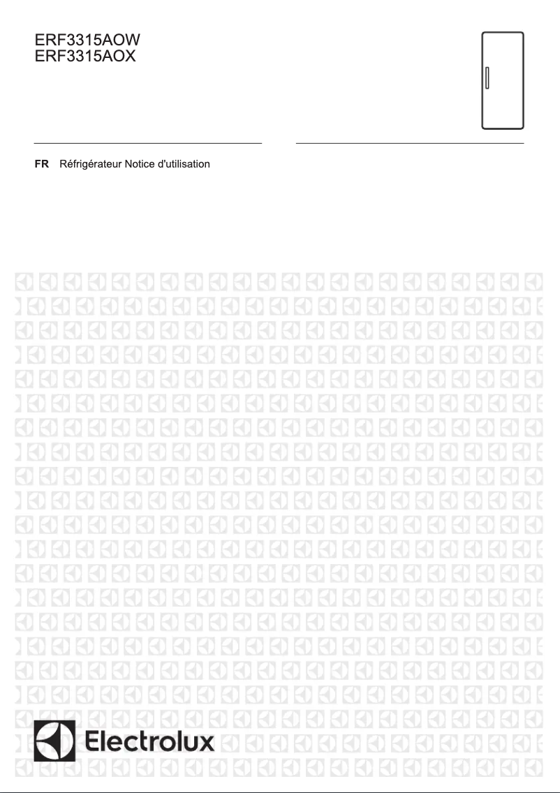 Image de la première page du manuel de l'appareil ERF3315AOW