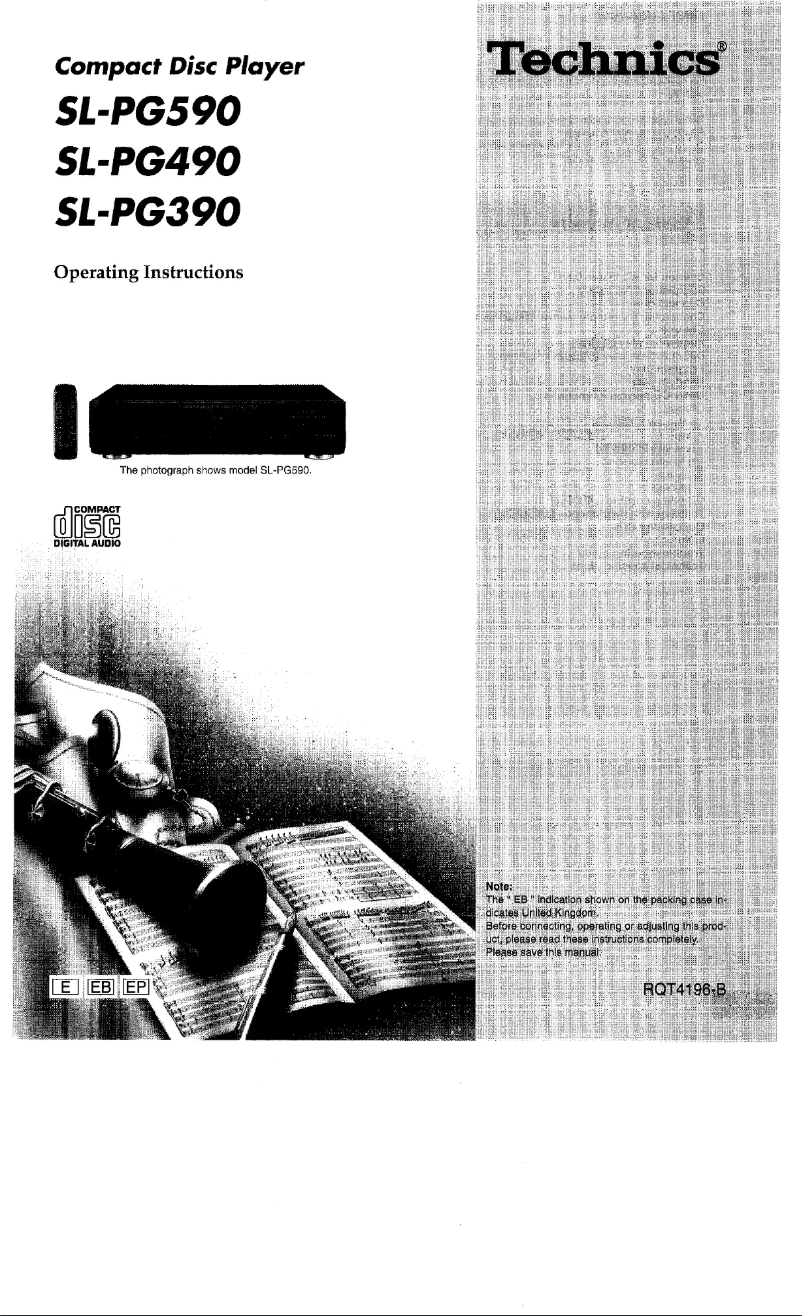 Image de la première page du manuel de l'appareil SL-PG390