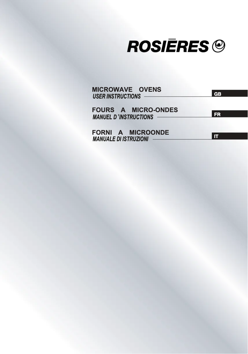 Image de la première page du manuel de l'appareil RMG20/1RB