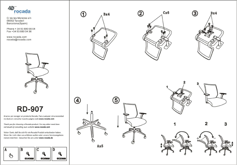 Page n°1 - Manuel utilisateur Rocada RD-907
