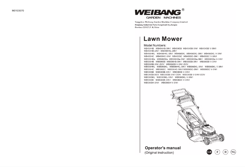 Página 1 del manual Manual de usuario Weibang WB506HB