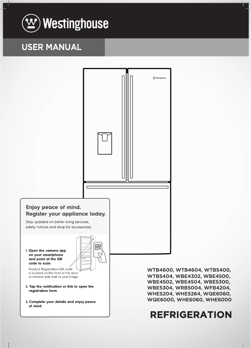 Page 1 de la notice Manuel utilisateur Westinghouse WBE4302AC