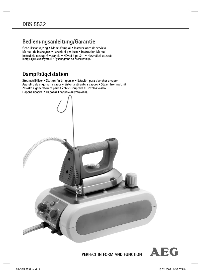 Página 1 del manual Manual de usuario AEG DBS 5532