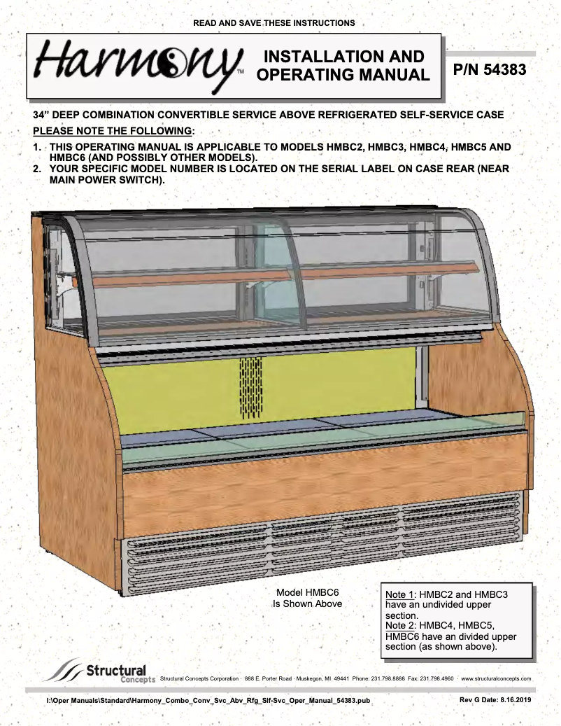 Page n°1 - Manuel utilisateur Structural Concepts HMBC5-E3