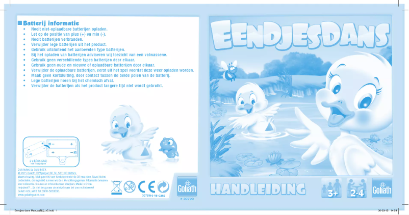 Image de la première page du manuel de l'appareil Eendjesdans